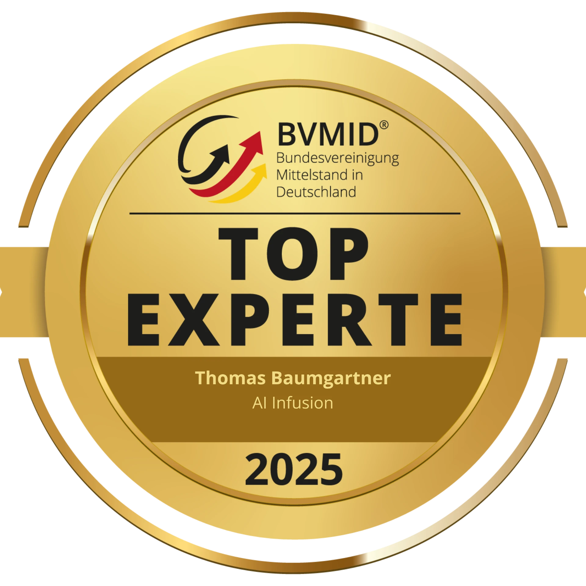 BVMID Top Experte 2025 – Thomas Baumgartner, AI Infusion
